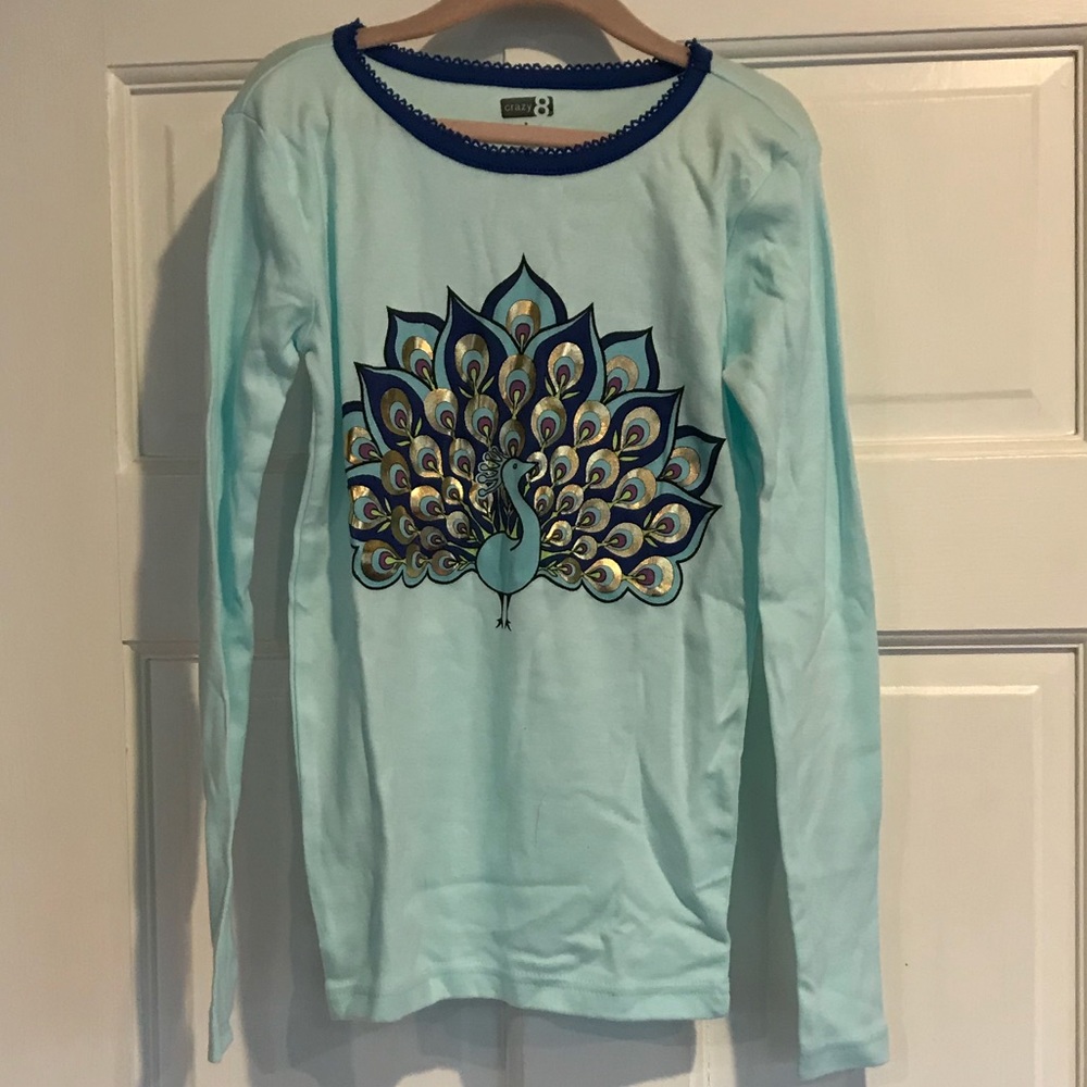 NWT Crazy 8 peacock pajama set
